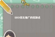 SEO优化推广的优缺点 