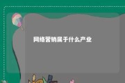 网络营销属于什么产业 