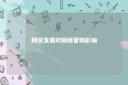 网民发展对网络营销影响 