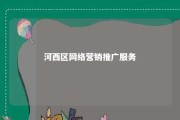 河西区网络营销推广服务 