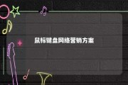 鼠标键盘网络营销方案 