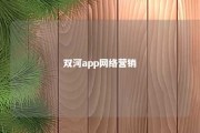 双河app网络营销 