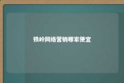 铁岭网络营销哪家便宜 