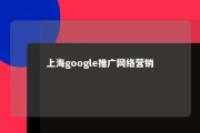 上海google推广网络营销 