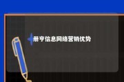 册亨信息网络营销优势 