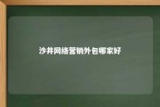 沙井网络营销外包哪家好 