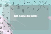 智能手表网络营销案例 