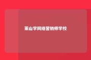 莱山学网络营销师学校 