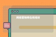 网络营销师在线培训 