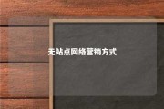 无站点网络营销方式 