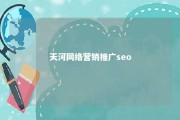 天河网络营销推广seo 