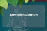 直销seo关键词优化好的公司 