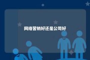 网络营销好还是公司好 