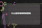 什么是现场级网络营销 