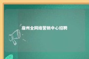 宿州全网络营销中心招聘 