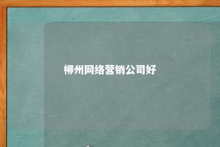 柳州网络营销公司好