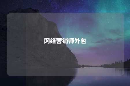 网络营销师外包