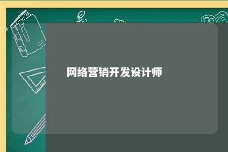 网络营销开发设计师