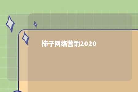 柿子网络营销2020