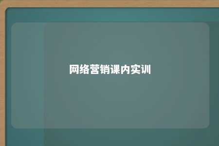 网络营销课内实训