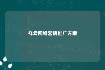 祥云网络营销推广方案