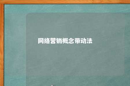 网络营销概念带动法