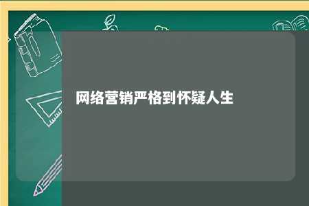 网络营销严格到怀疑人生