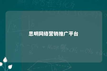 思明网络营销推广平台