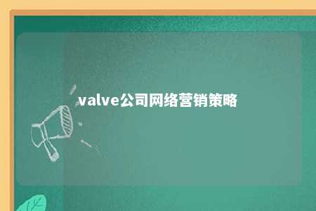 valve公司网络营销策略