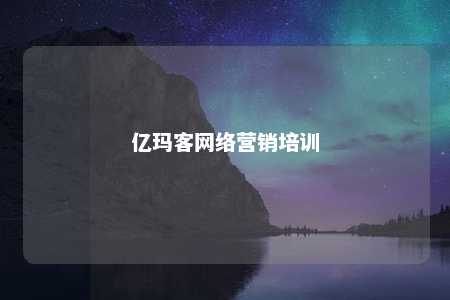 亿玛客网络营销培训