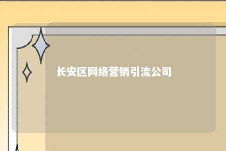 长安区网络营销引流公司