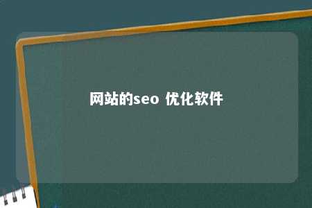 网站的seo 优化软件