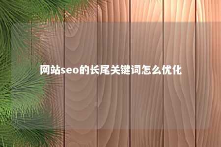 网站seo的长尾关键词怎么优化