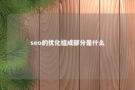 seo的优化组成部分是什么