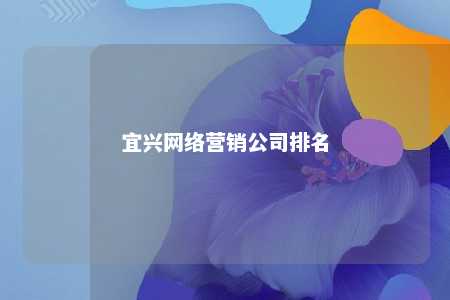 宜兴网络营销公司排名