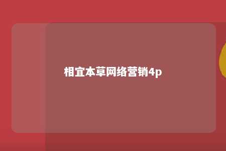 相宜本草网络营销4p